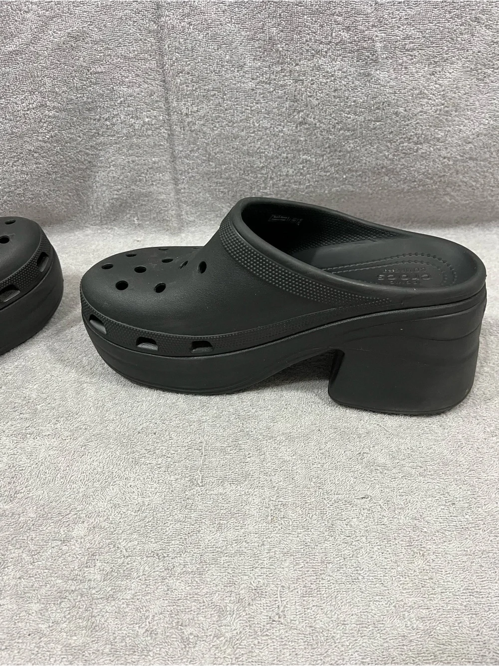 Crocs Siren Clog Black Chunky Heel Platform Women’s Size 11